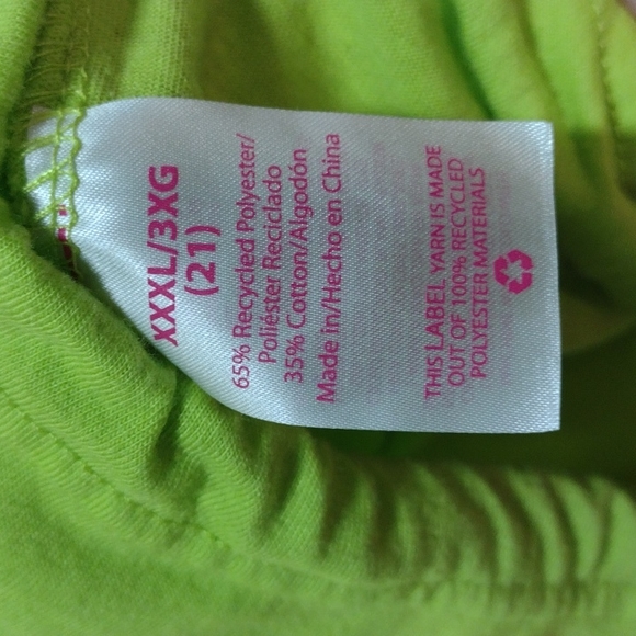 Lime green butterfly top - Picture 3 of 10